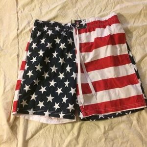 Faded Glory Sz 36-38  Men Patriotic Swim Trunks